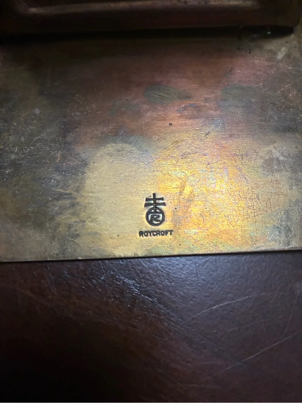 Roycroft hammered-copper Arts & Crafts bookends